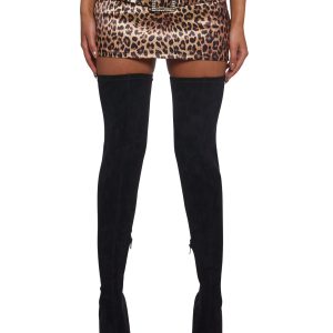Secret Sigh Leopard Satin Skort