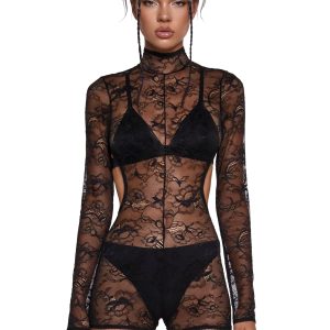 Sheer Affection Lace Romper