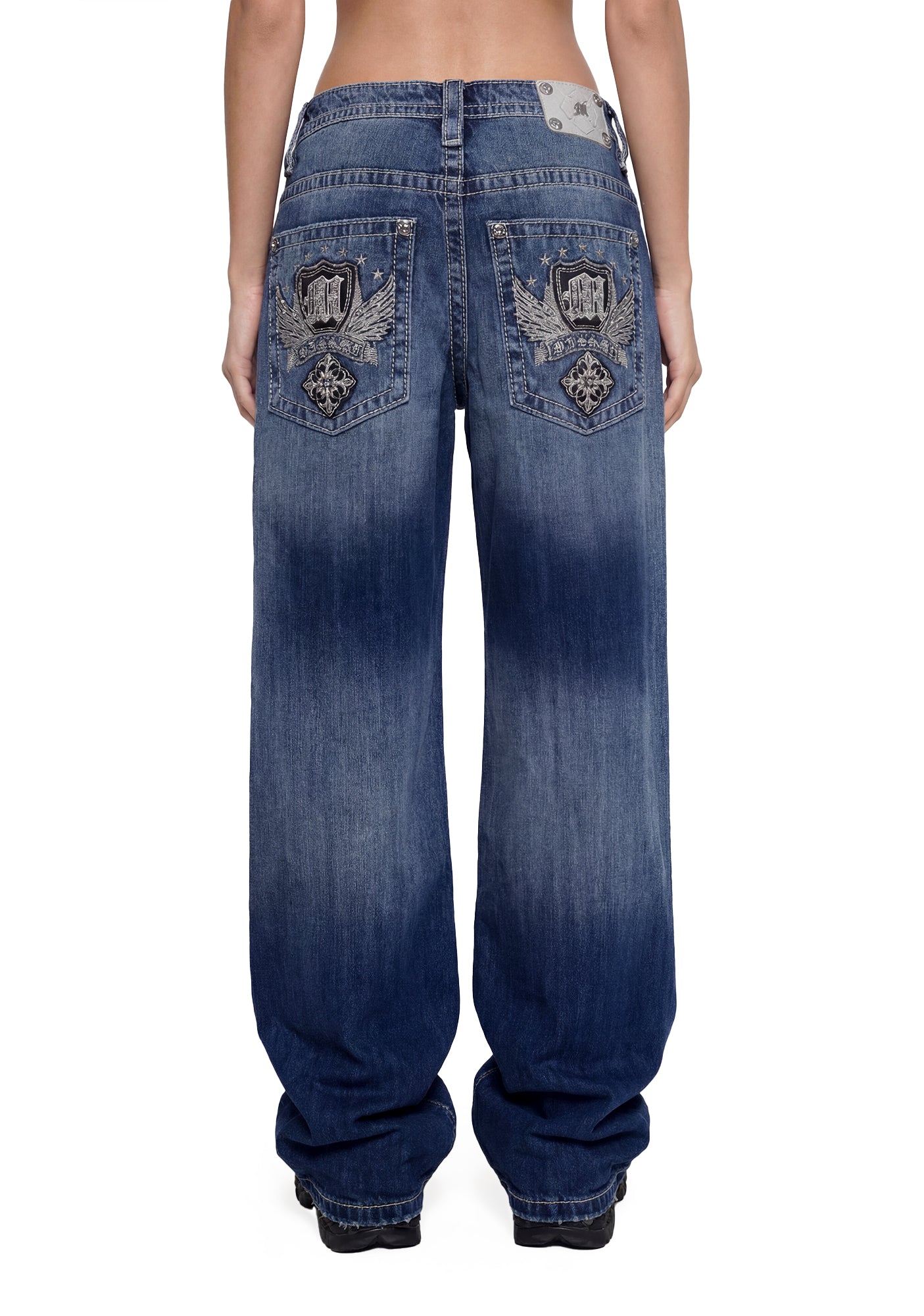 Helena Baggy Wide Leg - Medium Wash - Image 2