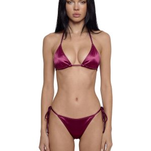 Yacht Party Triangle Bikini Set - Pink