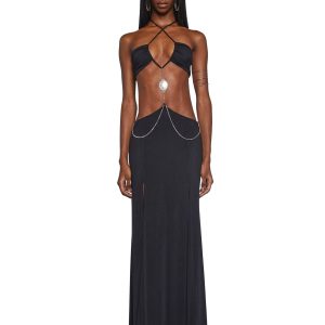 Dance Pulse Maxi Dress - Black