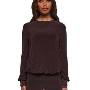Class Clique Long Sleeve Dress - Brown