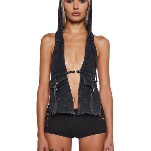 Signal Halter Top With Hood