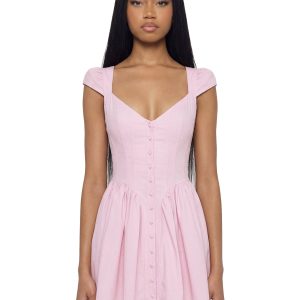 Sweet Of You Peplum Dress - Pink