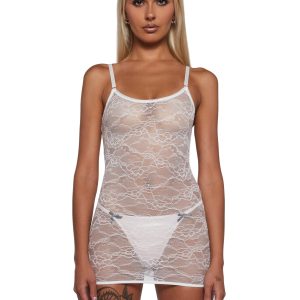 Boudoir Vamp Lace Cami Dress