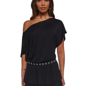 Club Time Off The Shoulder Dress - Black