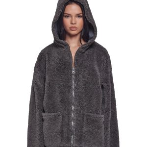 Labubu Sherpa Jacket - Gray