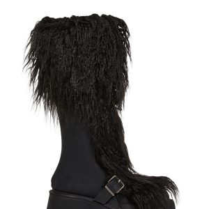 For Good Faux Fur Boots - Black
