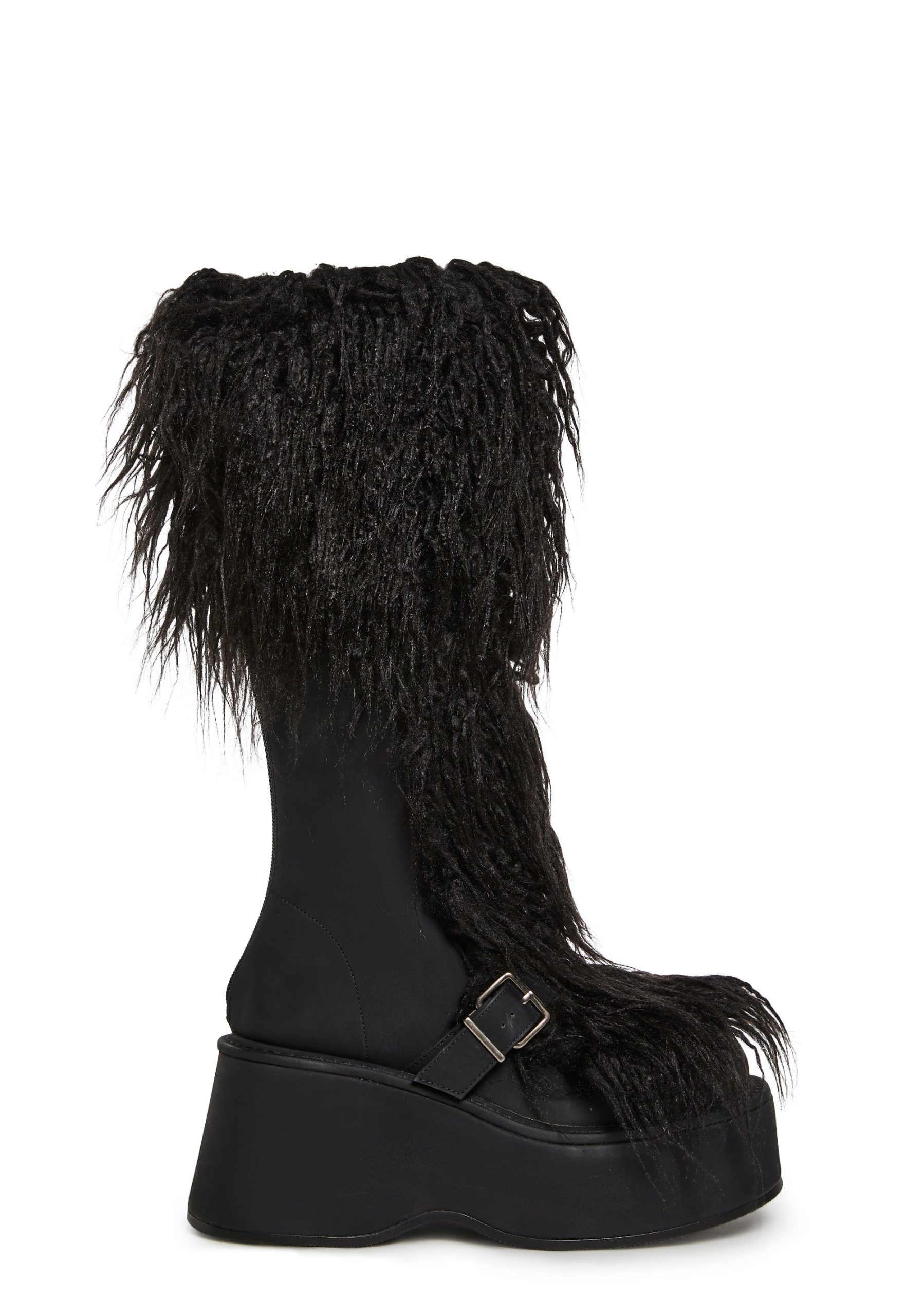 For Good Faux Fur Boots - Black