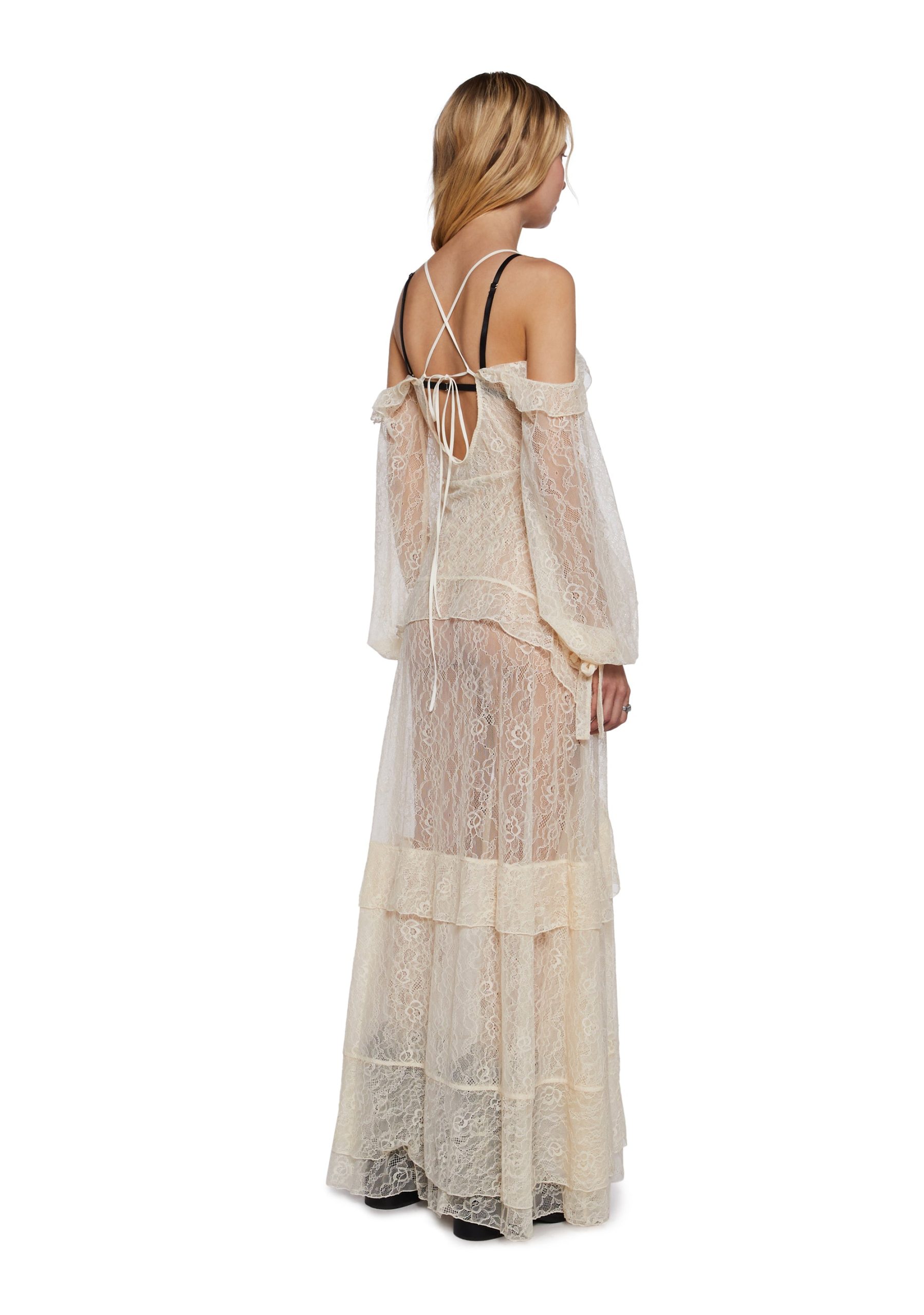 Desert Mirage Lace Maxi Dress - Image 4