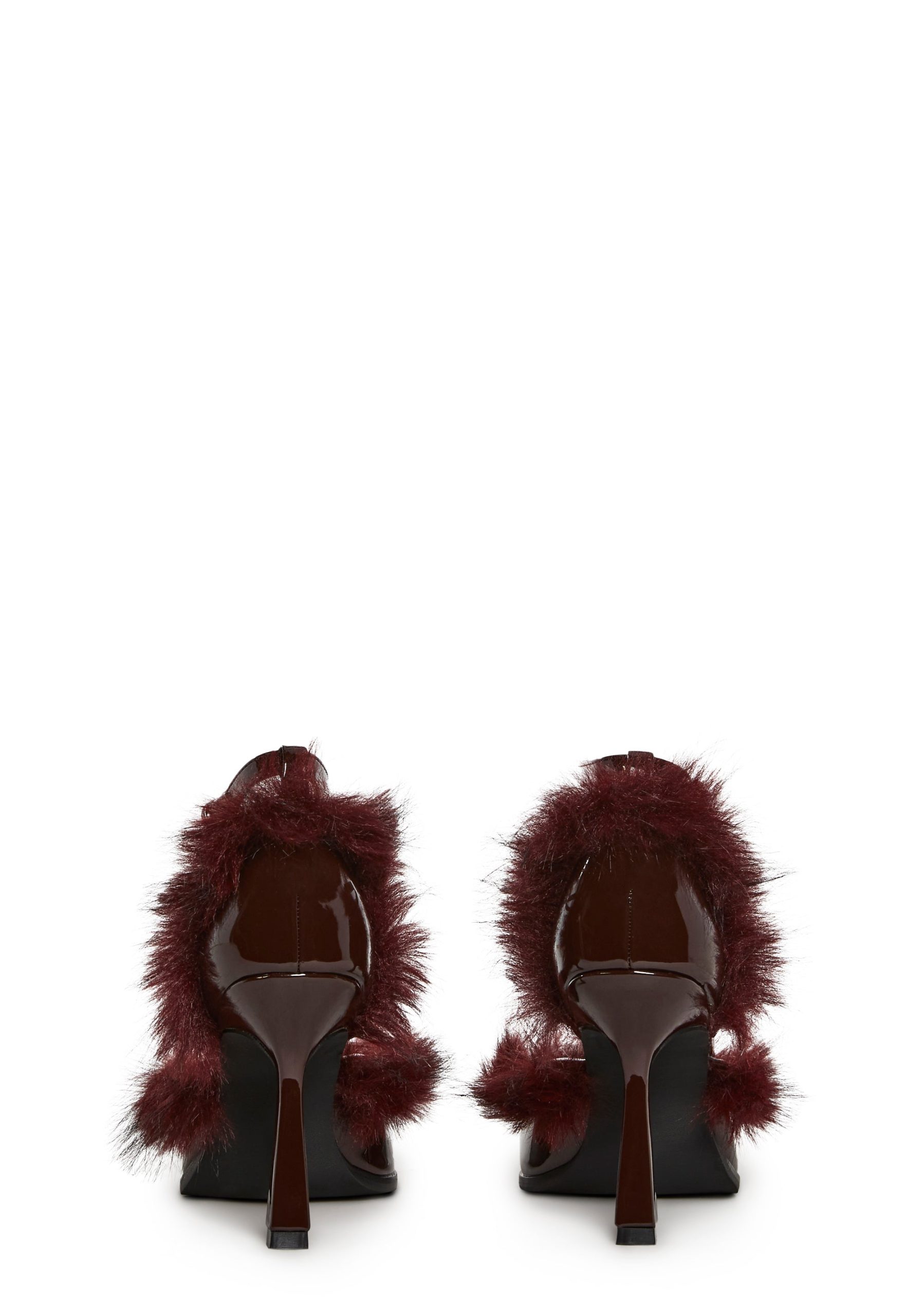 Chic Vanity Faux Fur Pointed Heels - Image 4