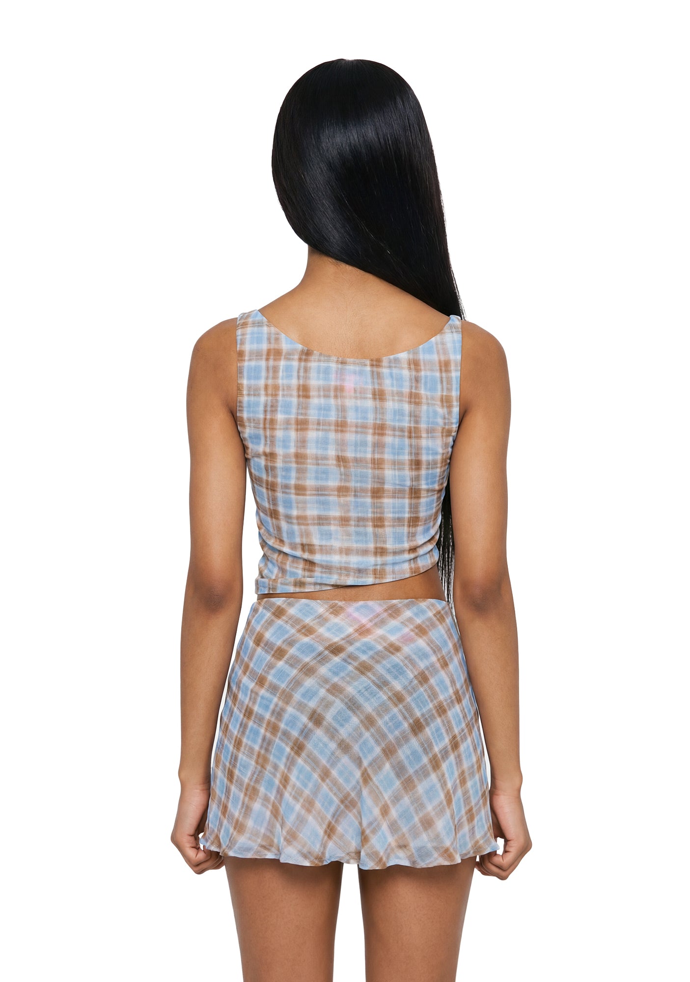 Sussex Plaid Off The Shoulder Set - Image 4