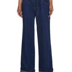 Bella Wide Leg Cuff Jeans