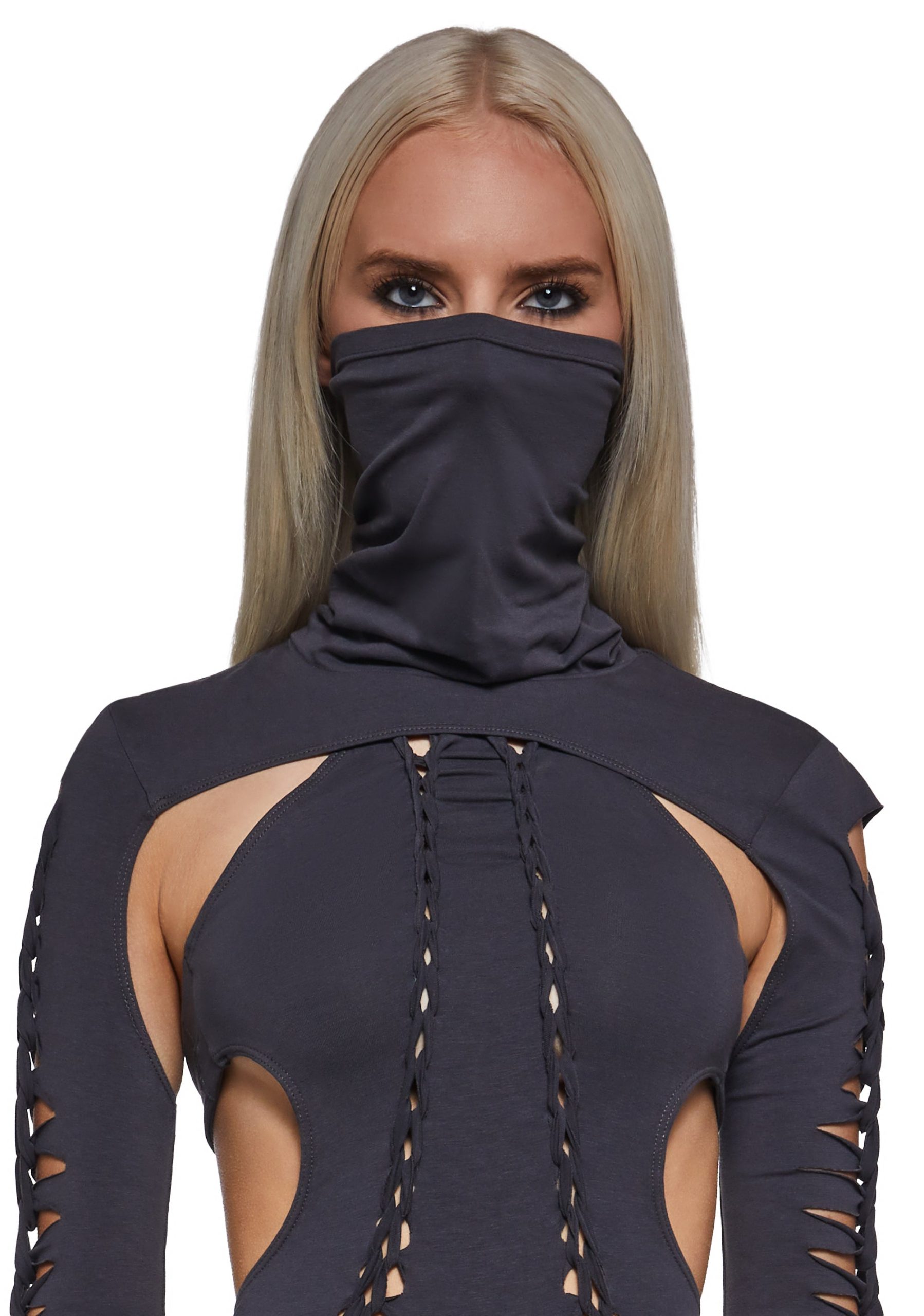 Outro Shredded Romper With Shrug - Image 5