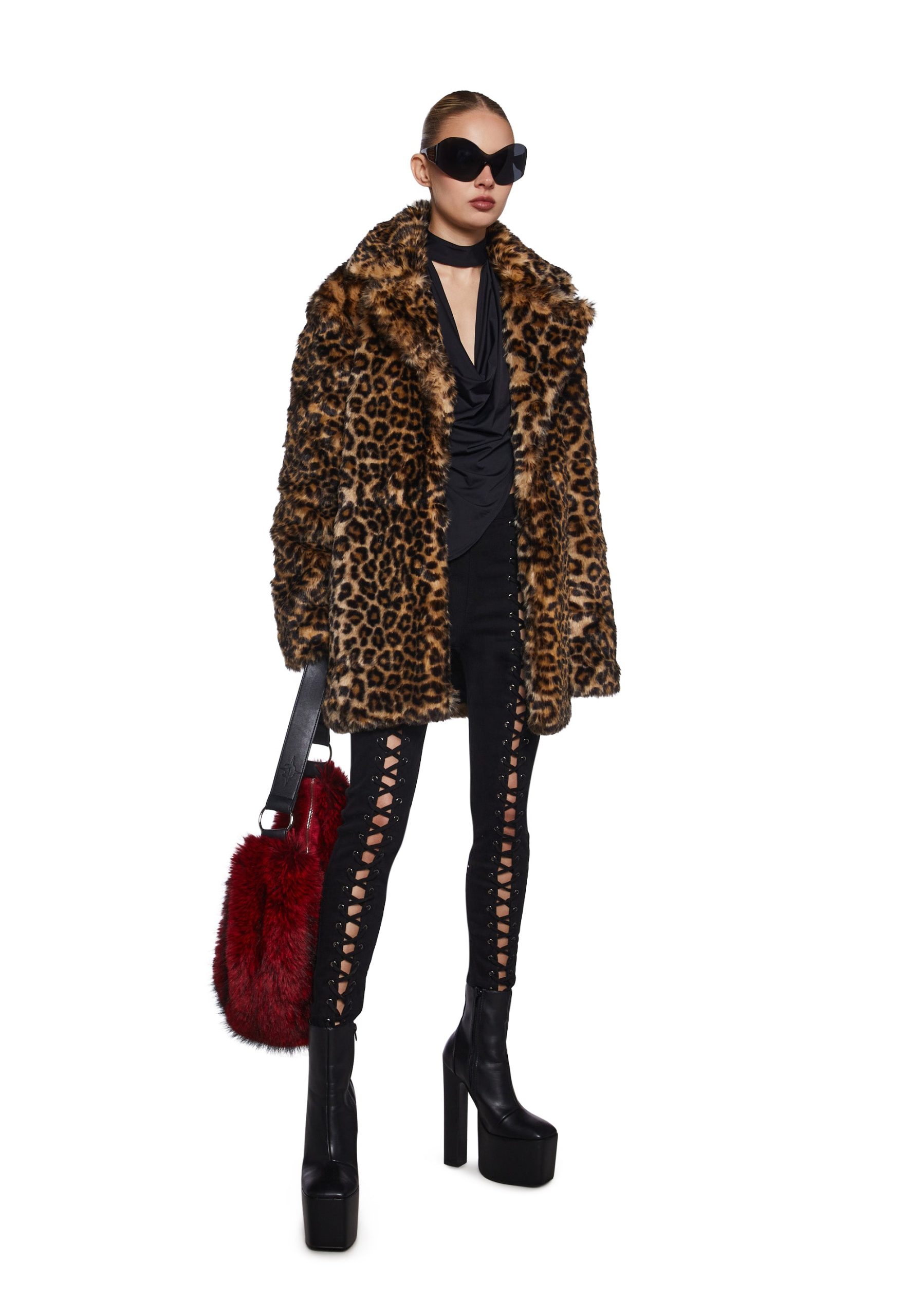 Hunt You Down Leopard Faux Fur Jacket - Image 2