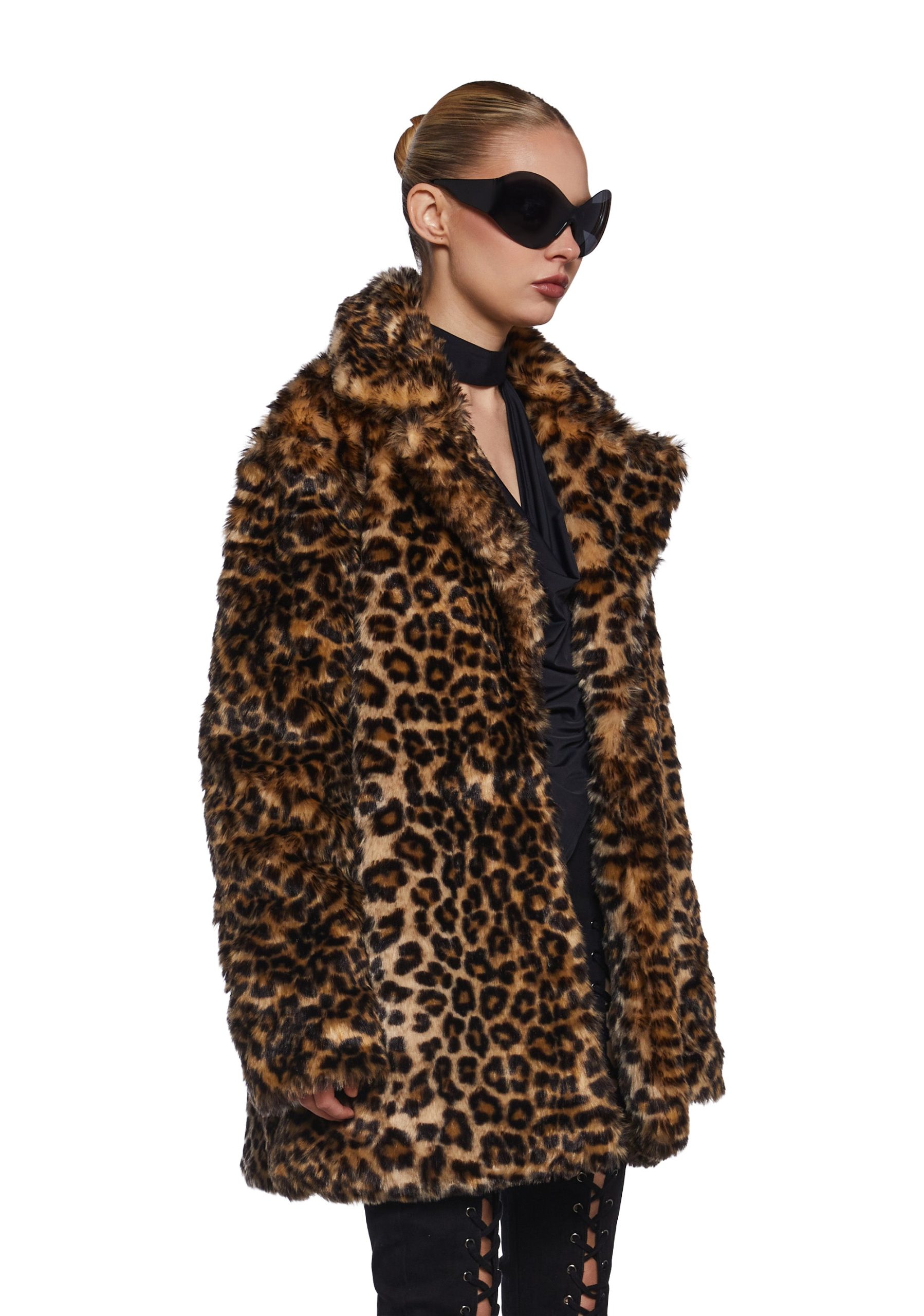Hunt You Down Leopard Faux Fur Jacket - Image 3