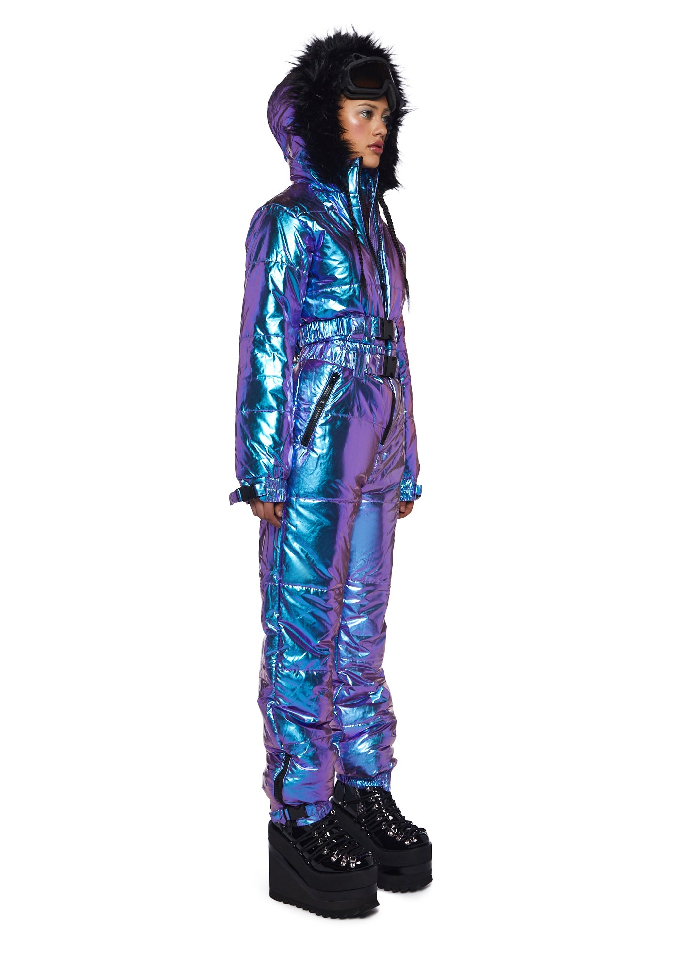 Aurora Beam Holographic Snowsuit - Blue - Image 3