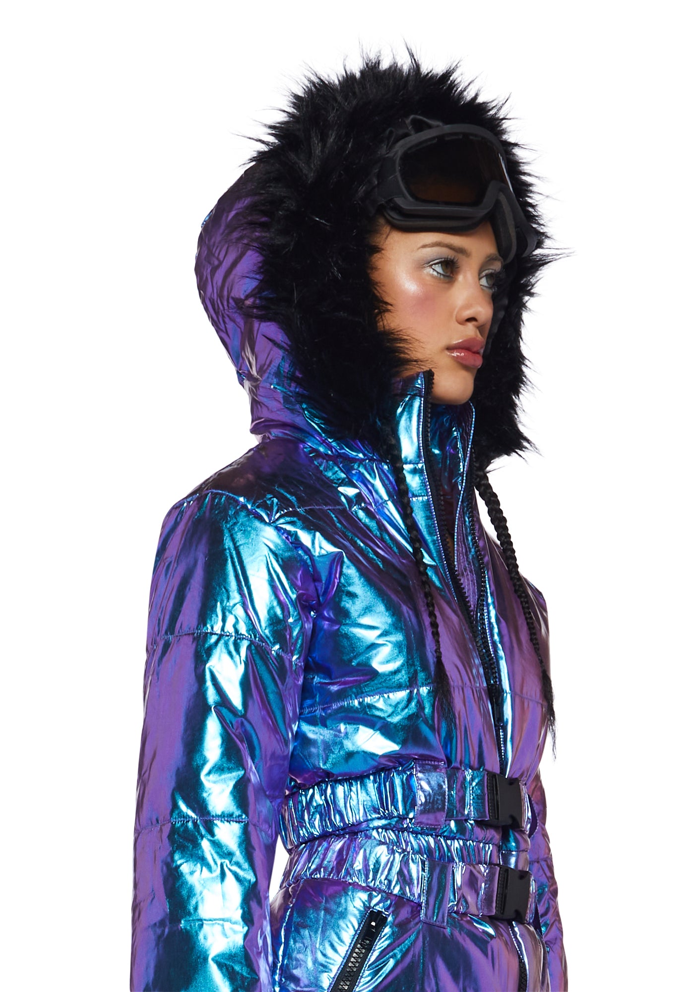 Aurora Beam Holographic Snowsuit - Blue - Image 2
