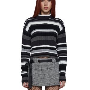 Cool Breeze Turtleneck Sweater- Black