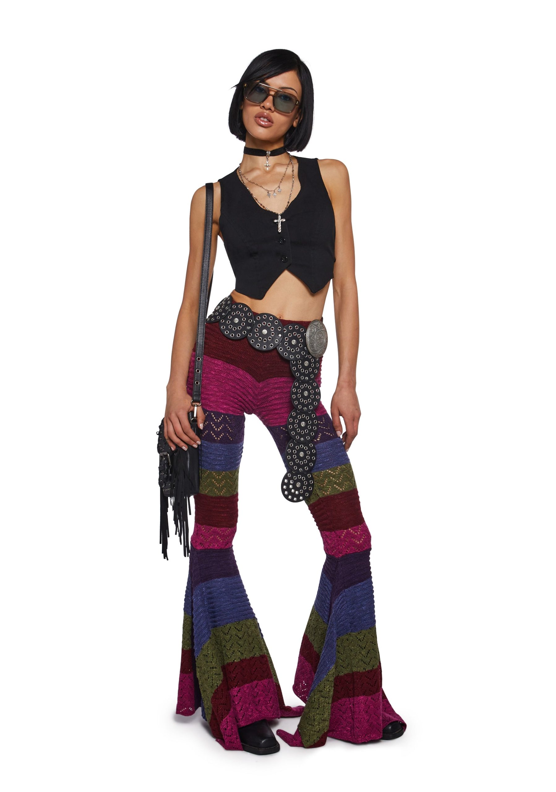 Trippy Fads Crochet Pants - Striped - Image 2