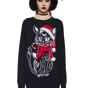 Purrfect Present Oversized Sweater