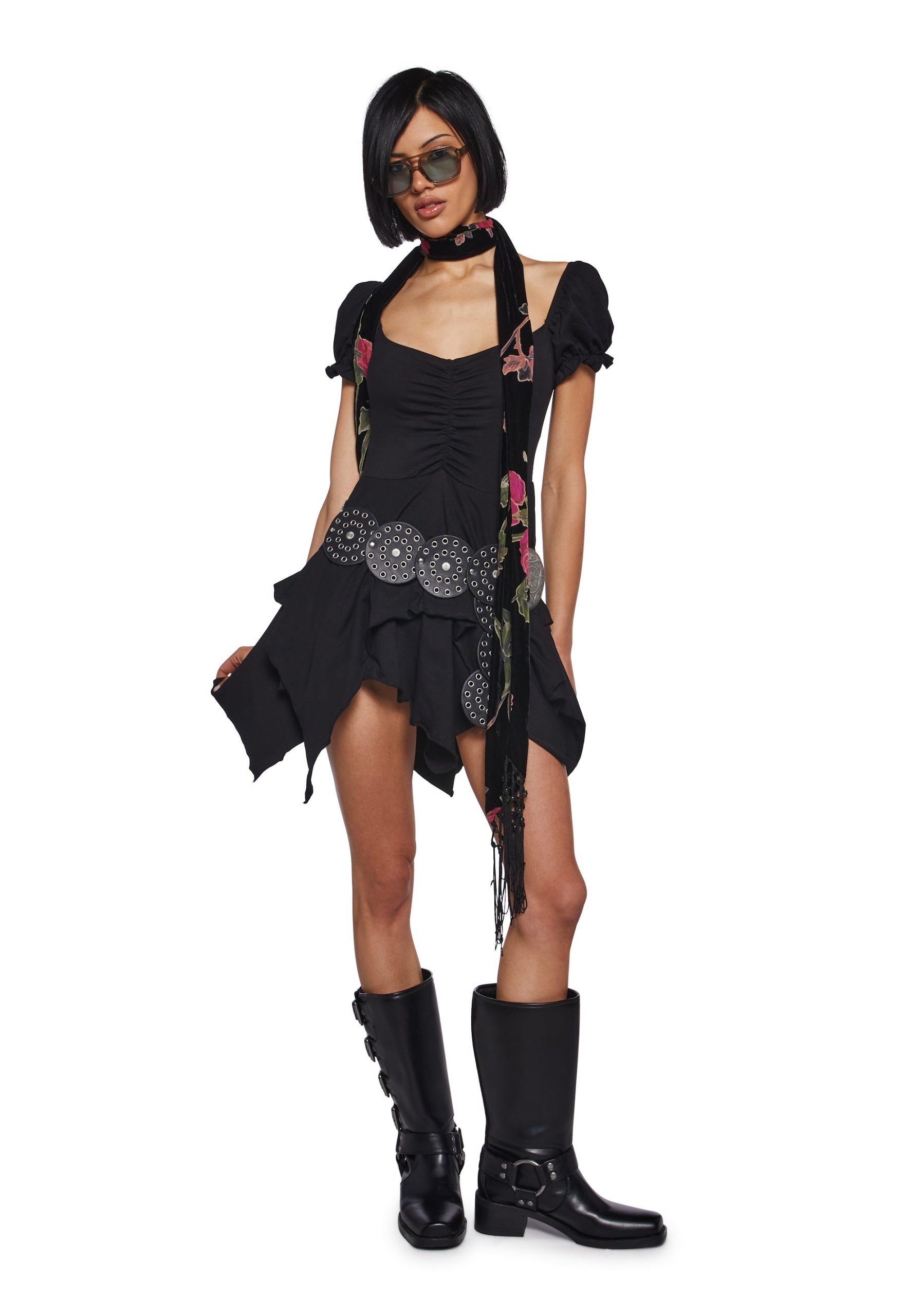 Chasin' Rainbows Mini Dress - Black - Image 2