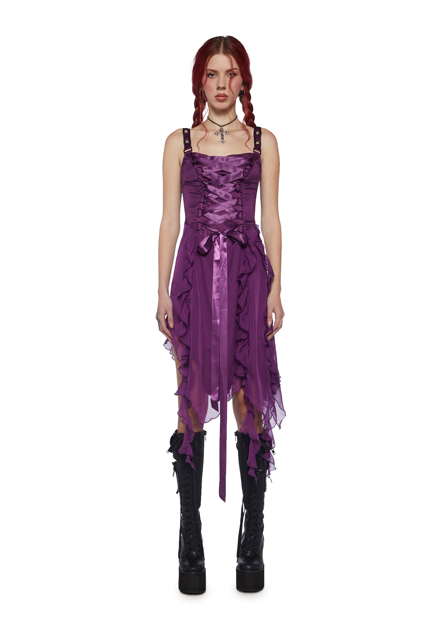 Life's No Fairytale Midi Dress - Purple