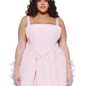 Plus Magic Moves Corset Dress- Light Pink