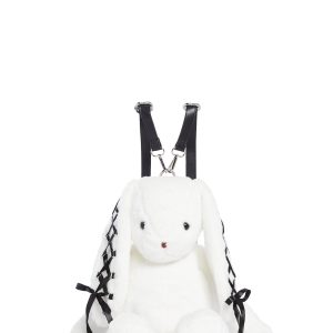 Cuddly Bunny Plush Backpack - White