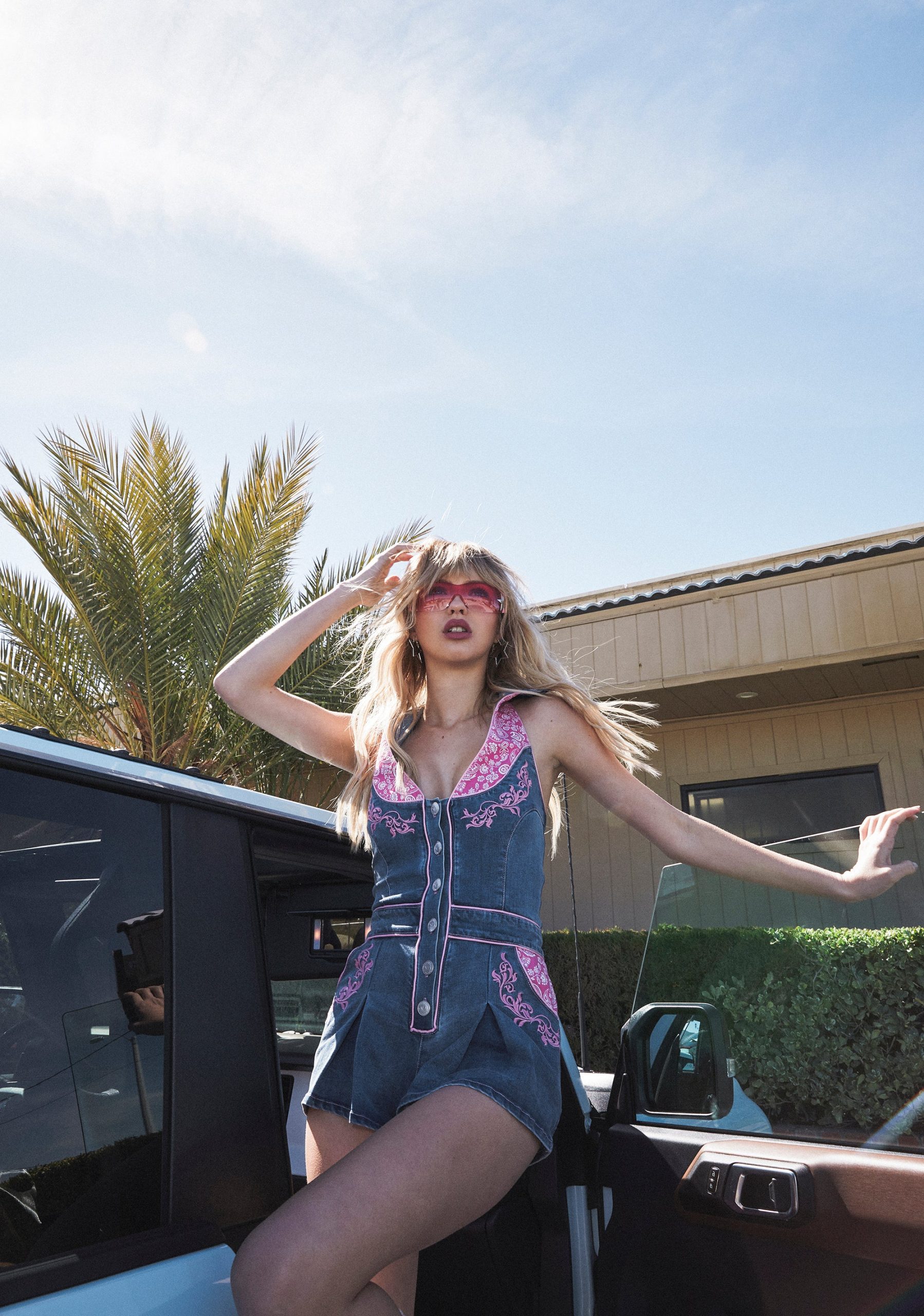 Rodeo Rendezvous Denim Romper - Blue - Image 6