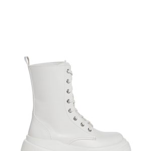 Optical Fuse Combat Boots - White