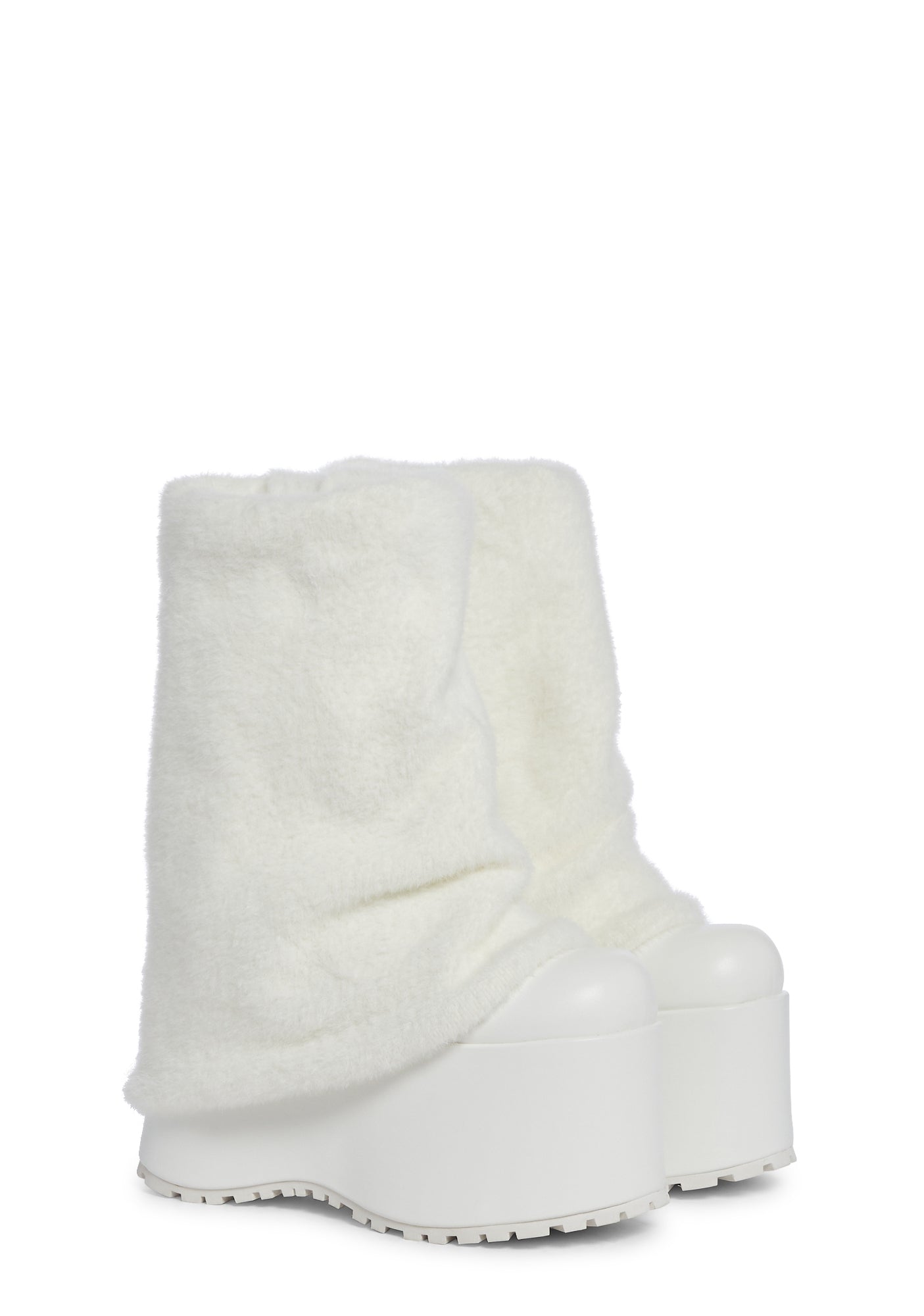 Snuggle Wonderland Platform Boots - White - Image 3