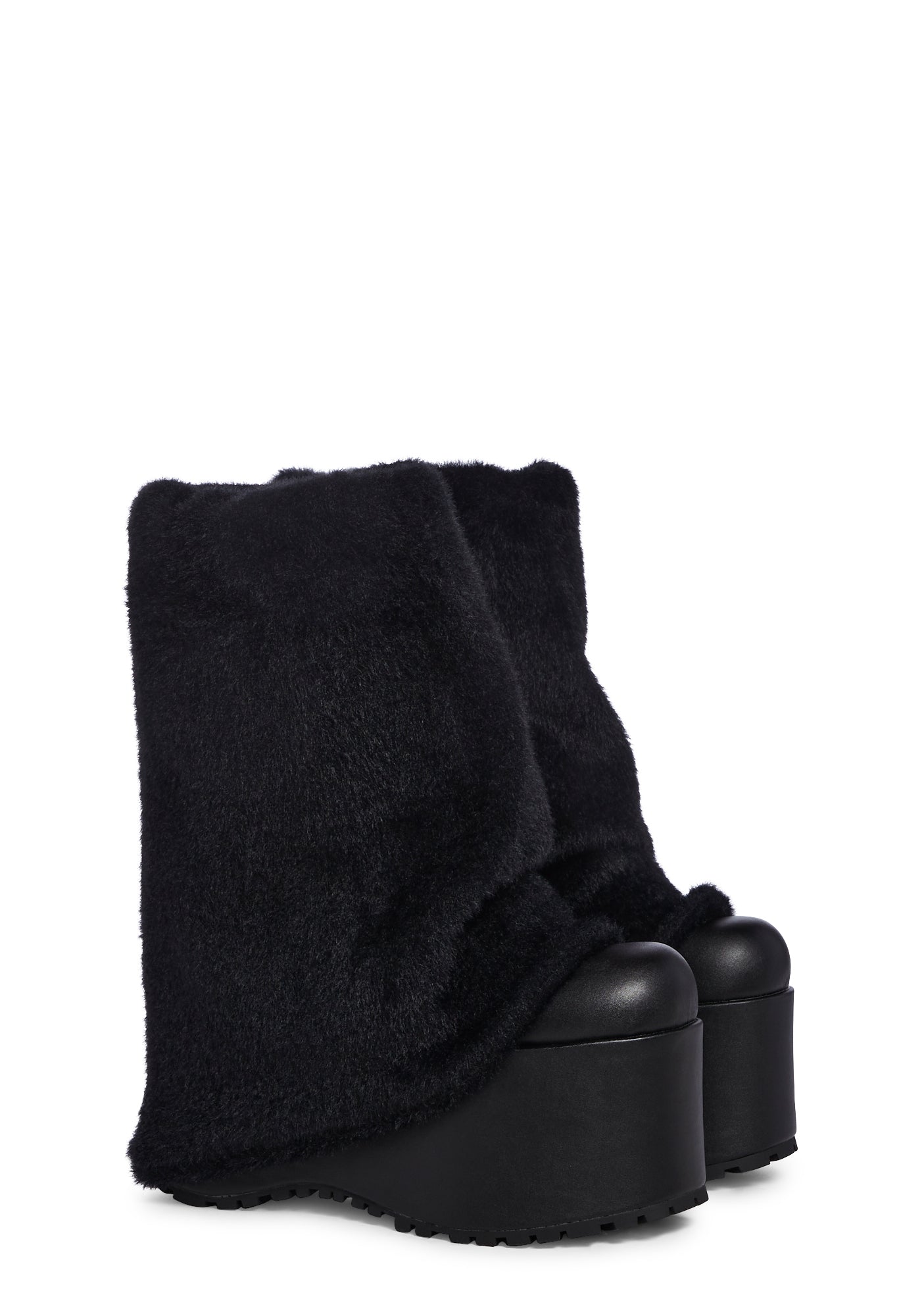 Snuggle Wonderland Platform Boots - Black - Image 3