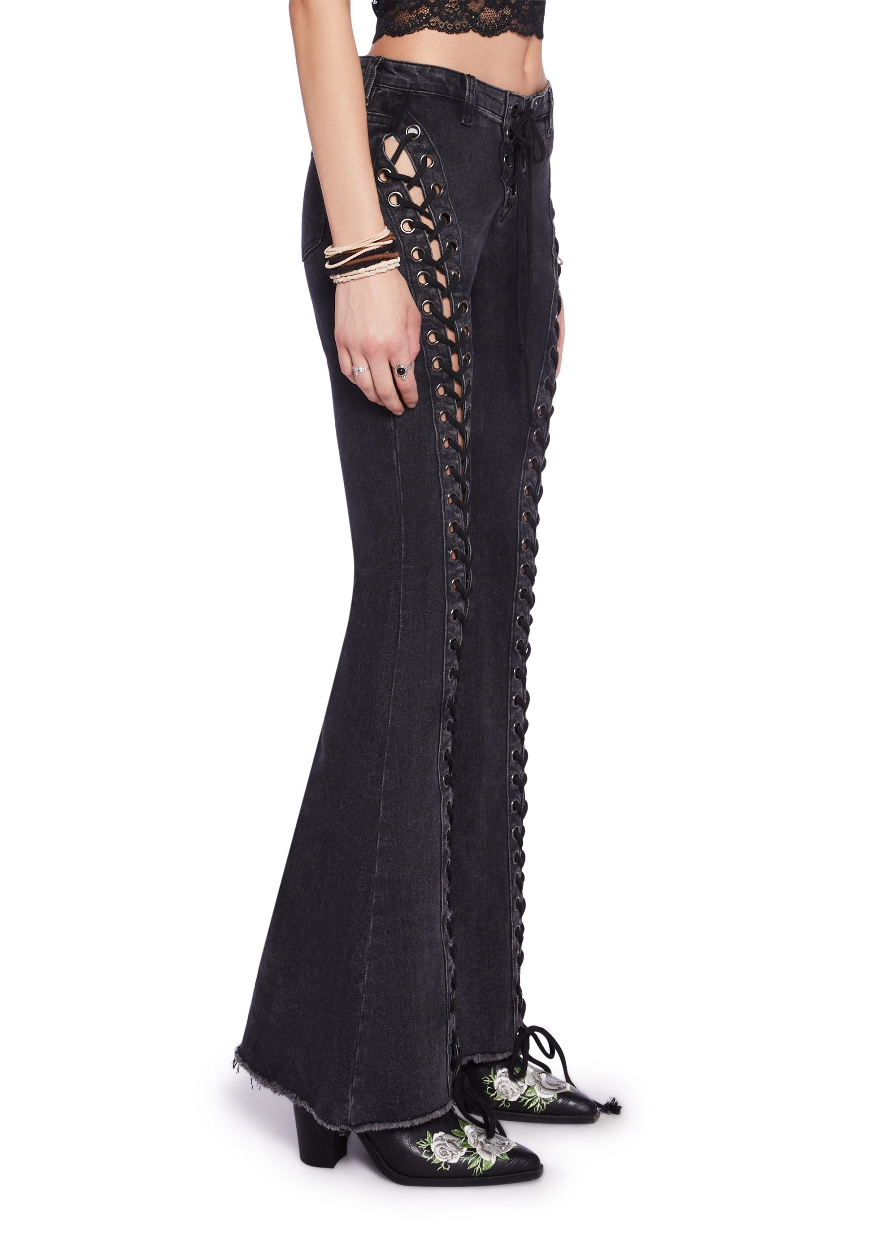 Wild Wanderer Flare Jeans - Black - Image 3