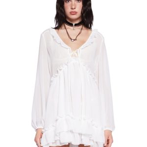 Sunset Chaser Babydoll Dress - Off White