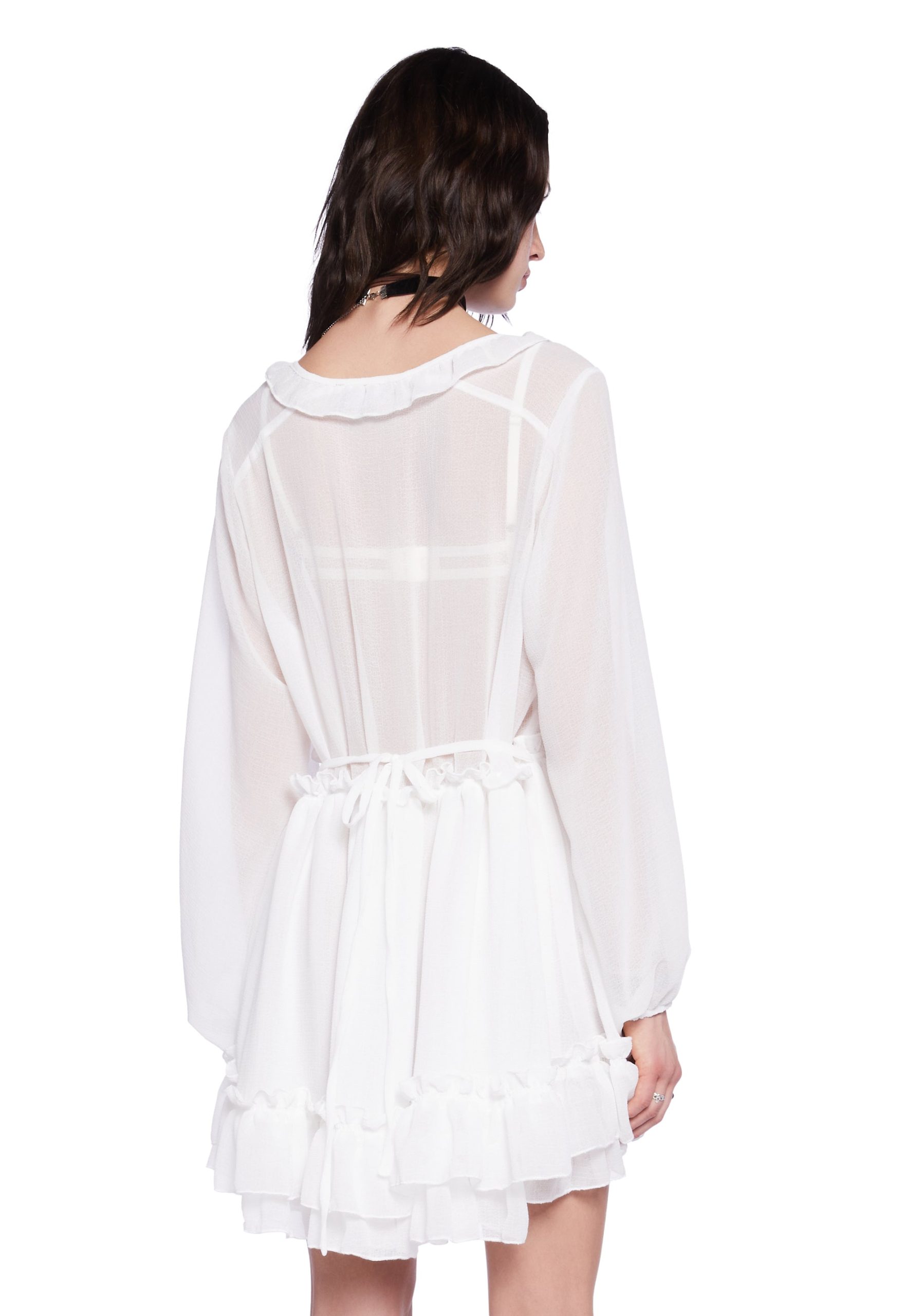 Sunset Chaser Babydoll Dress - Off White - Image 4