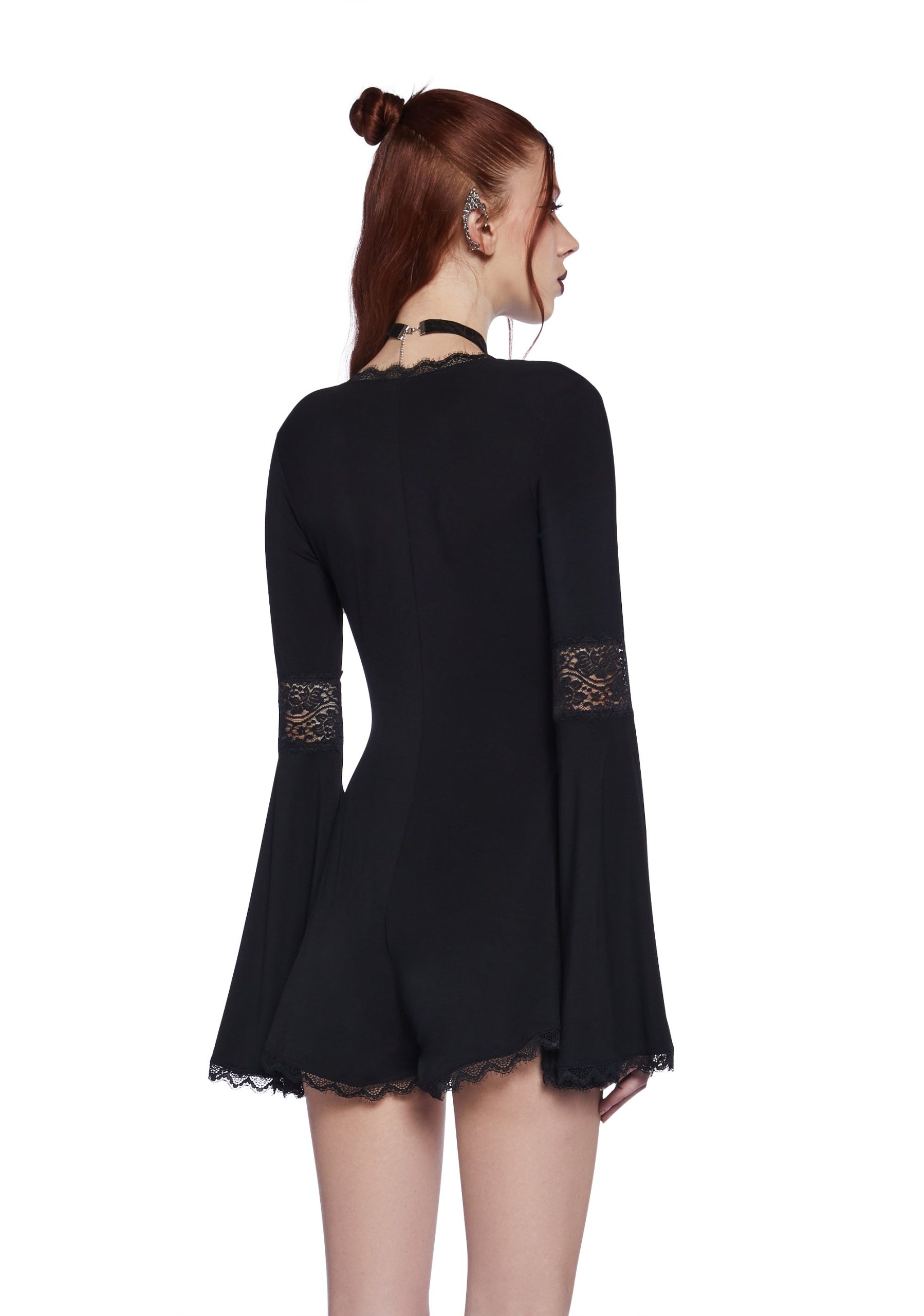 Whispering Wind Romper - Black - Image 4