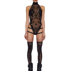 Pixelated Images Bodysuit And Socks Set