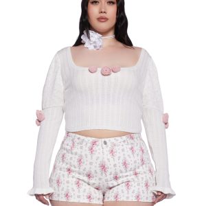 Plus High Society Long Sleeve Top
