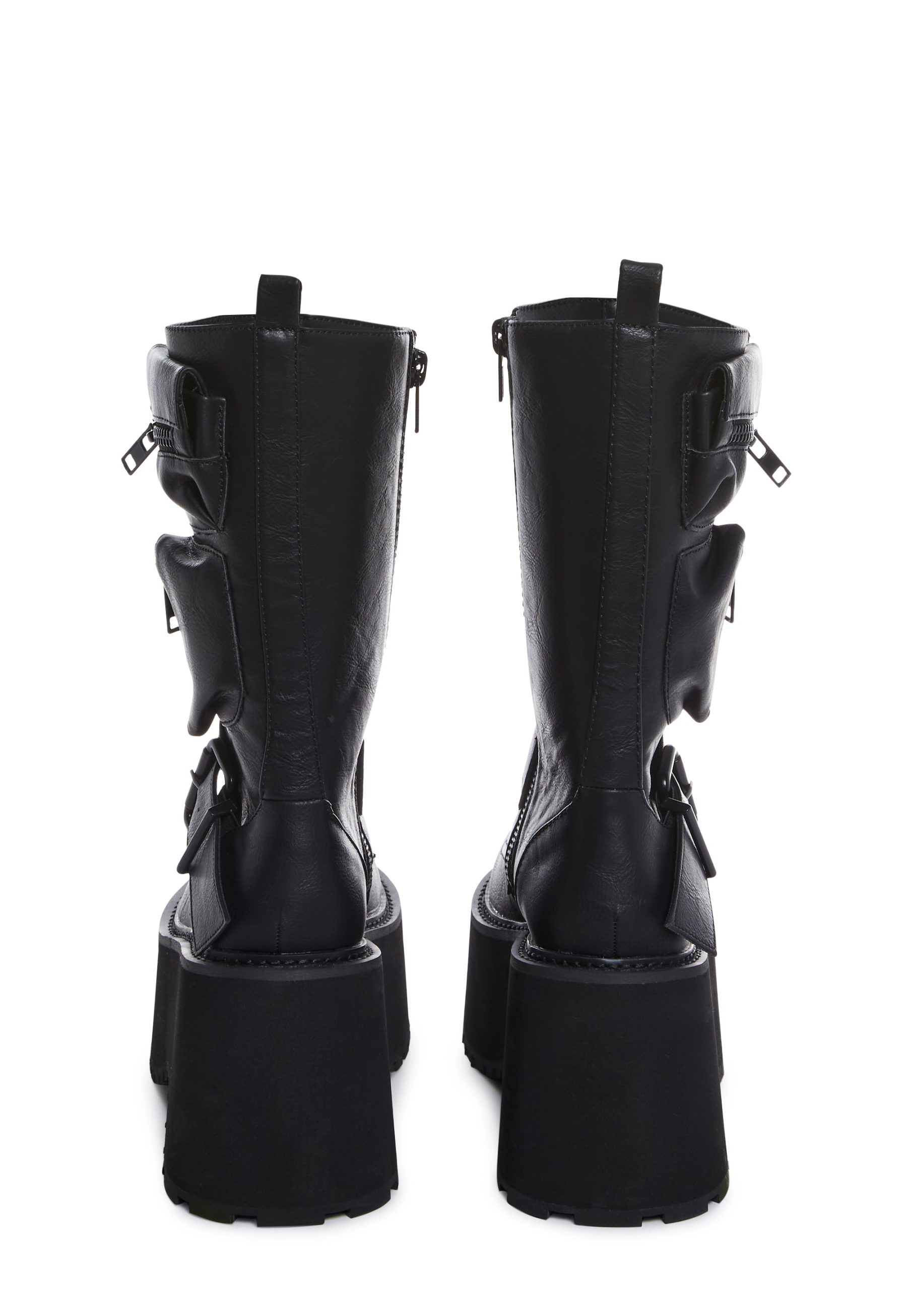 Obsidian Platform Zip-Up Boots - Black - Image 3