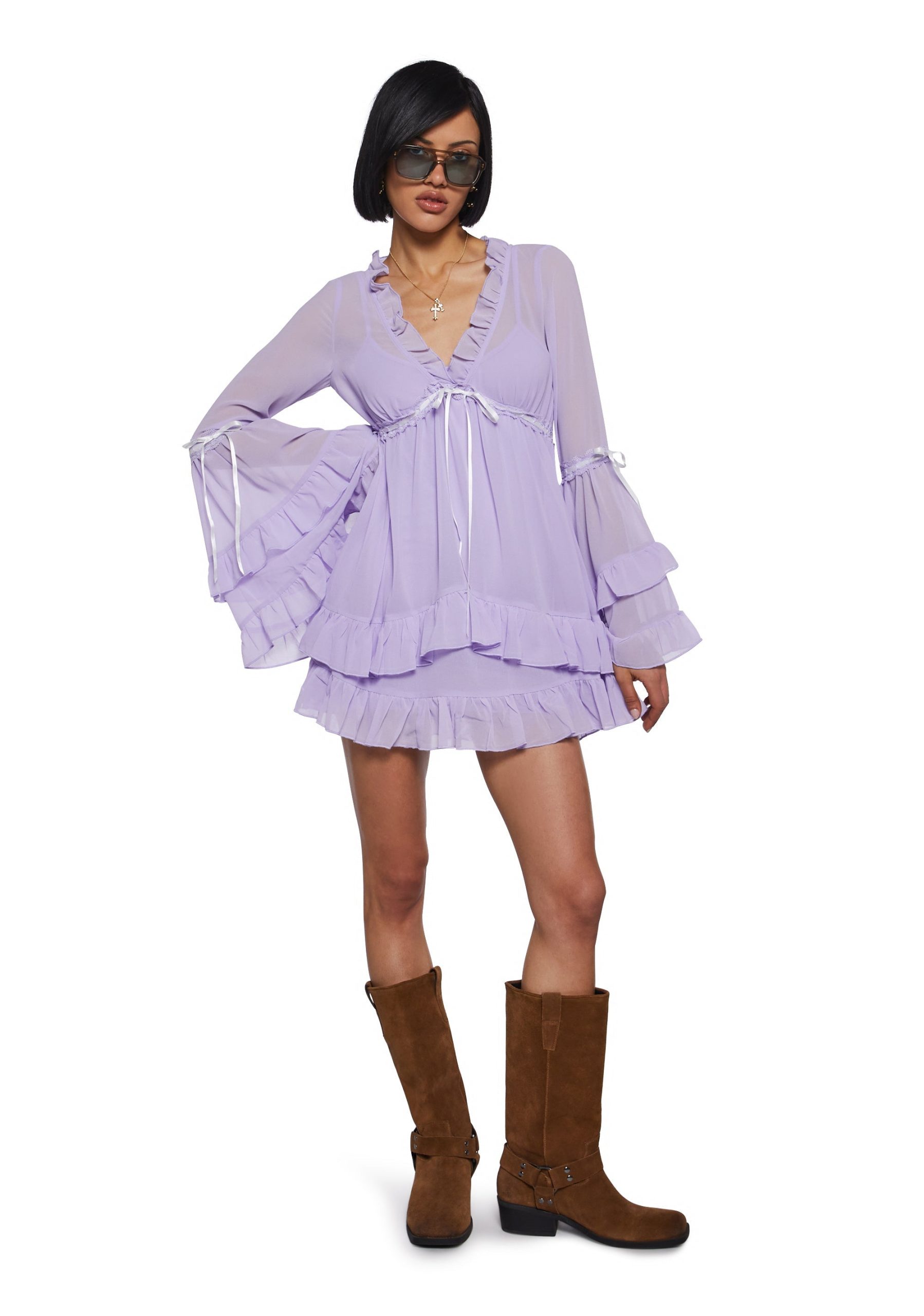 Real Divinity Mini Dress - Light Purple - Image 2