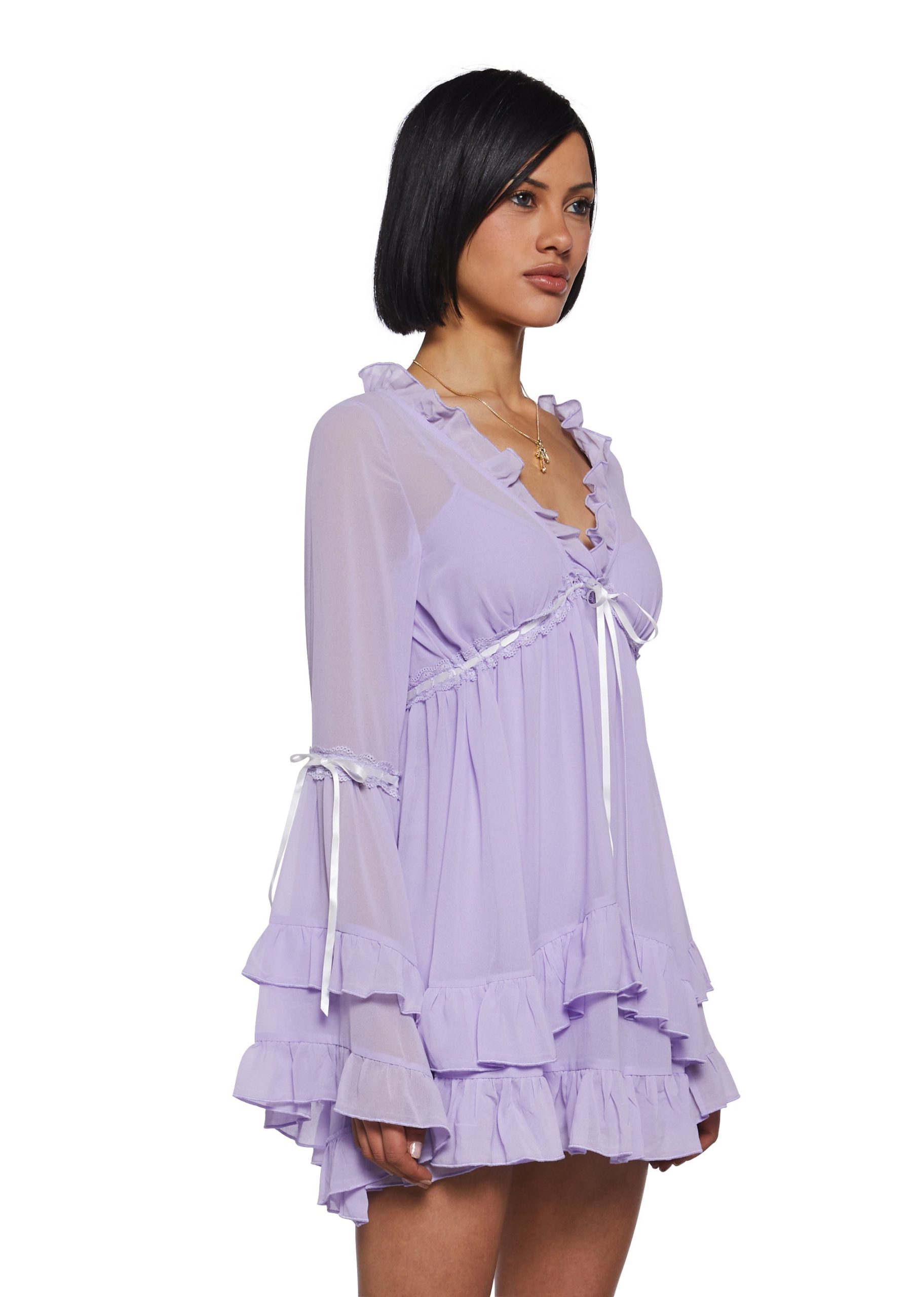 Real Divinity Mini Dress - Light Purple - Image 3