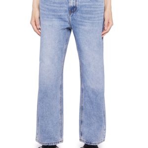 High Rise Straight Crop Denim Jeans