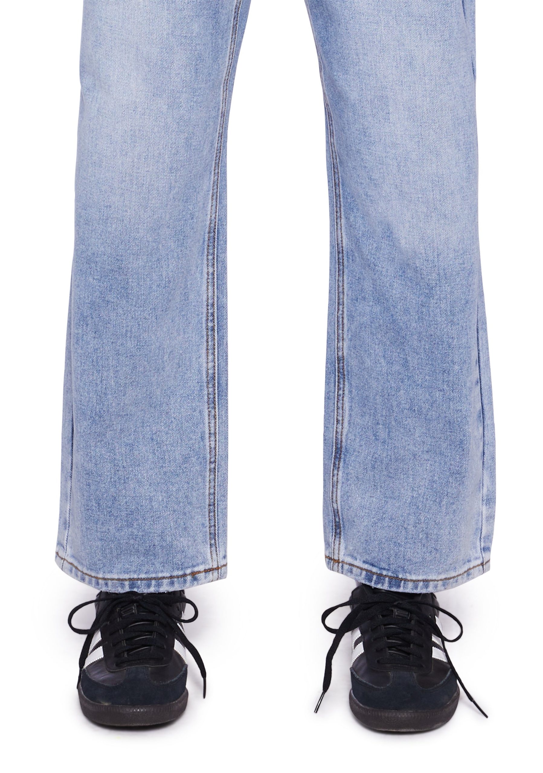 High Rise Straight Crop Denim Jeans - Image 5