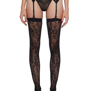 Pull You Close Garter Set - Black