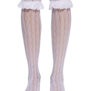 Love Potion Knee High Socks - White