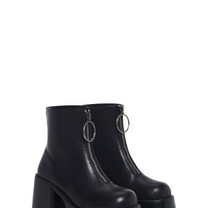 Detention Hall Platform Boots - Black