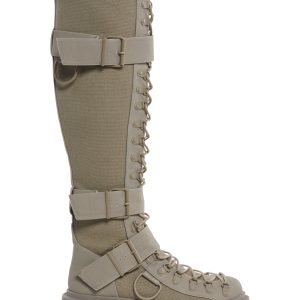 Low Traitor Knee High Boots - Light Gray