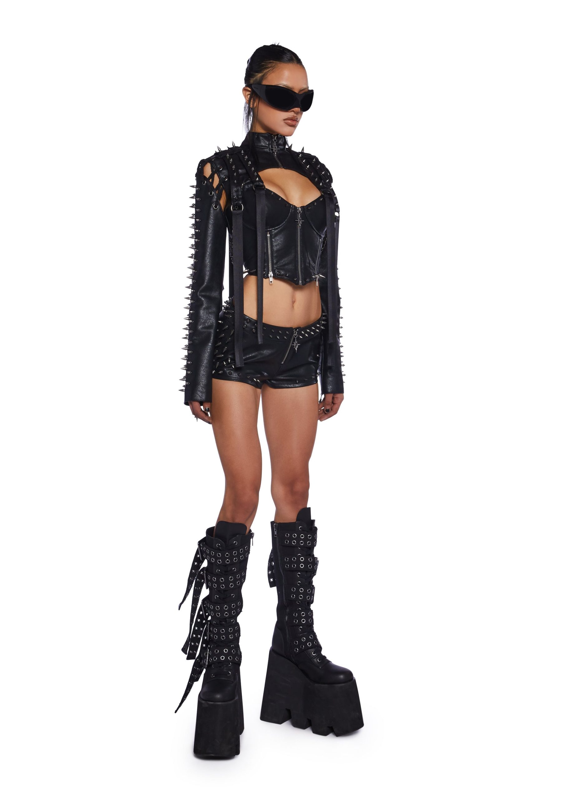 Downbeat Spiked Corset Top - Image 2