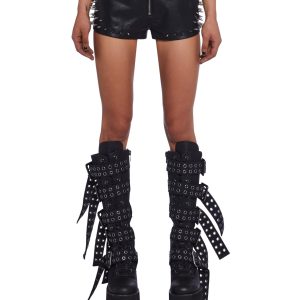 Downbeat Spiked Micro Shorts